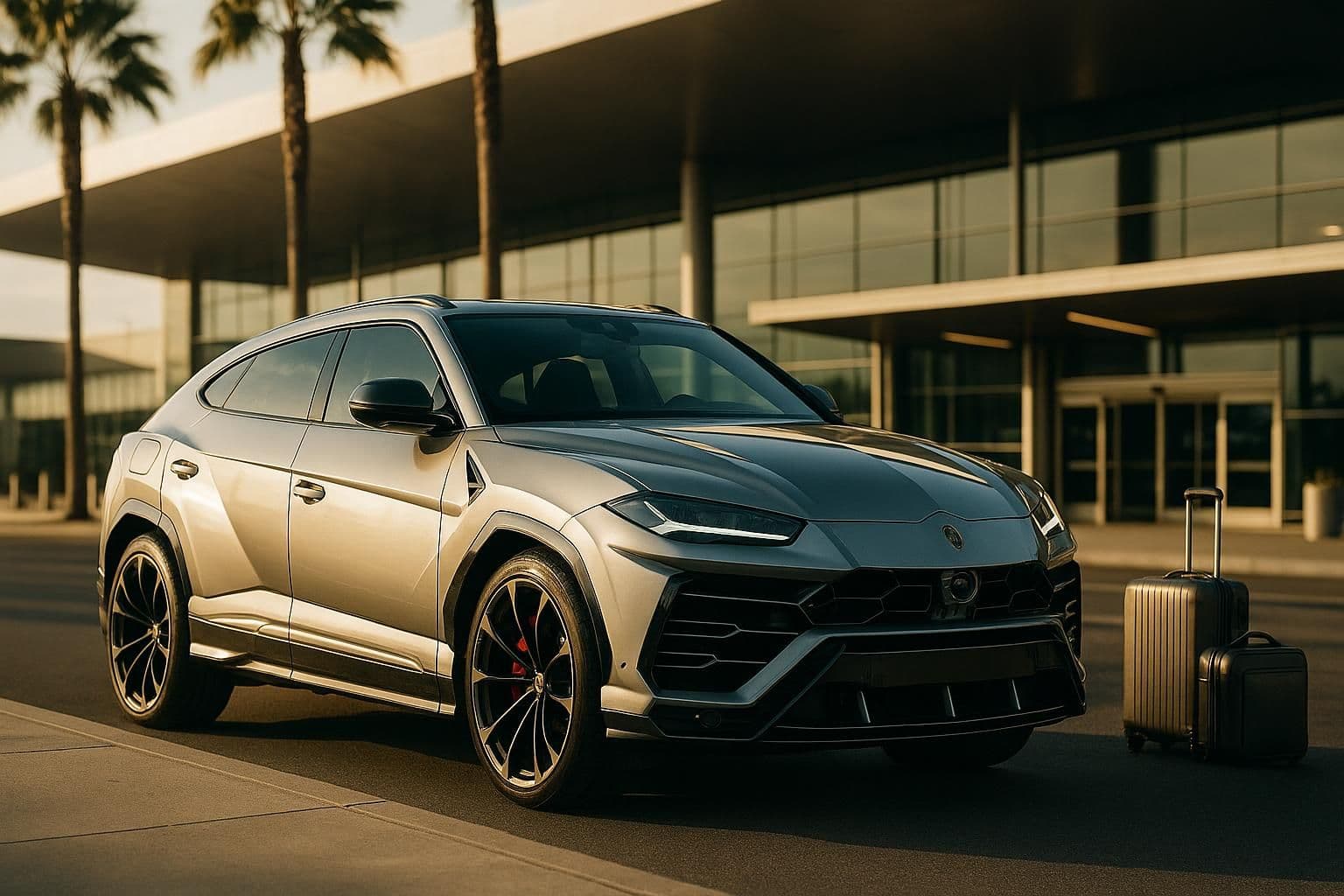 Exotic car rental Orlando airport supercar delivered curbside at MCO