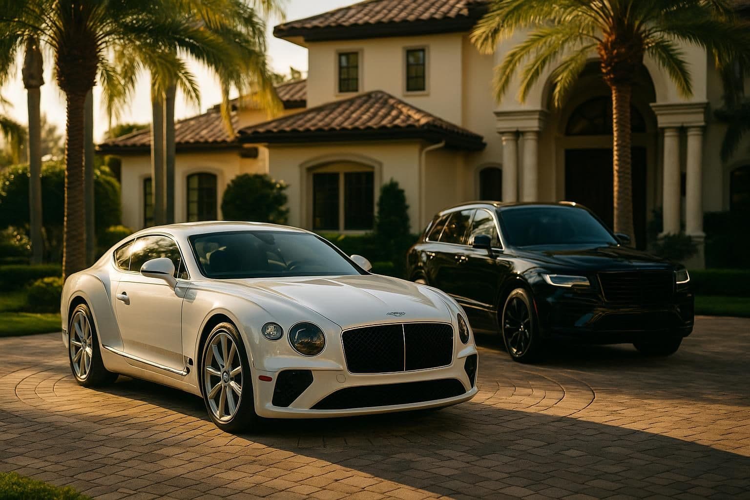 Luxury car rental near me delivered to a Central Florida home