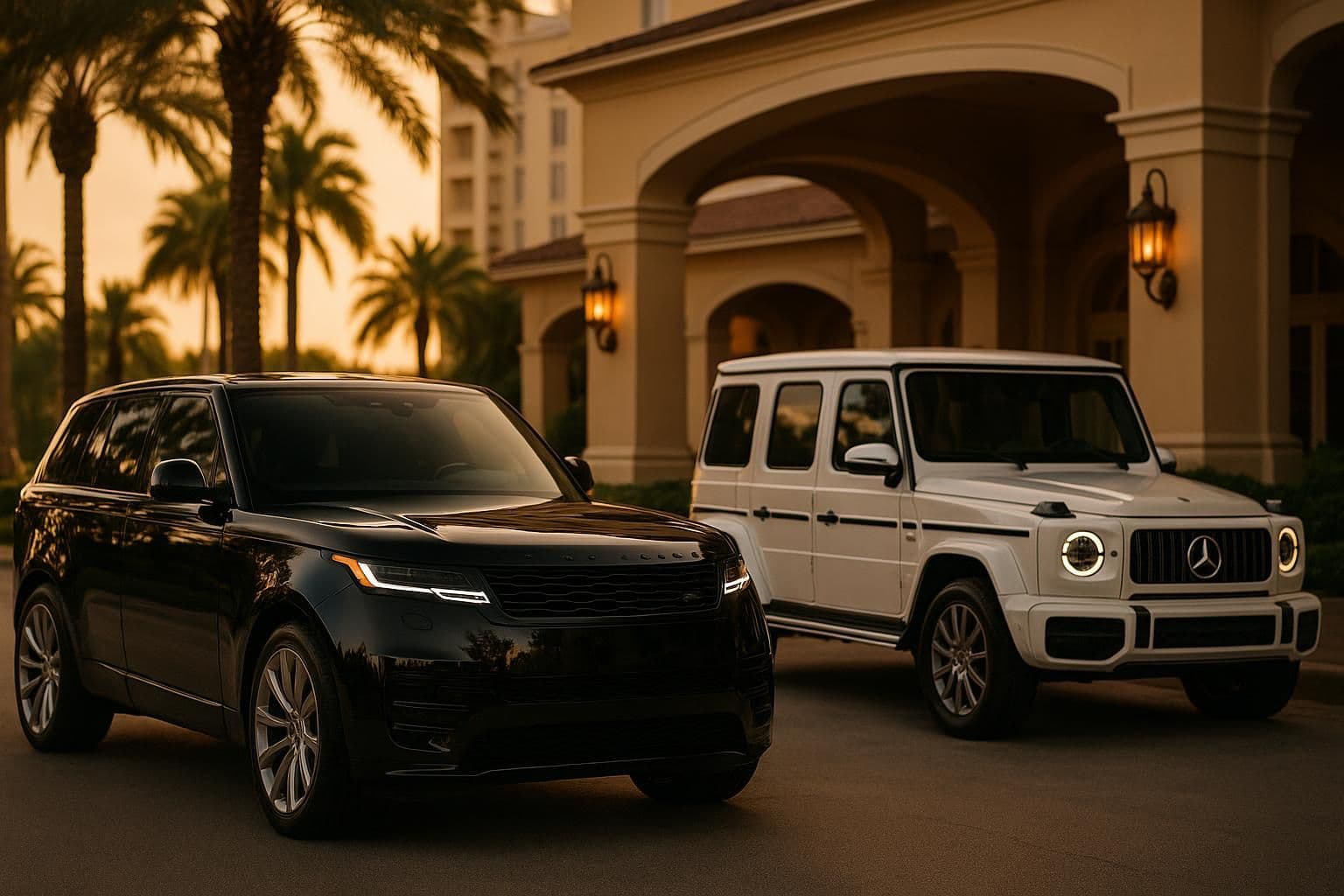 Luxury SUV rental Orlando including Range Rover and Mercedes G-Wagon from Corza Luxury